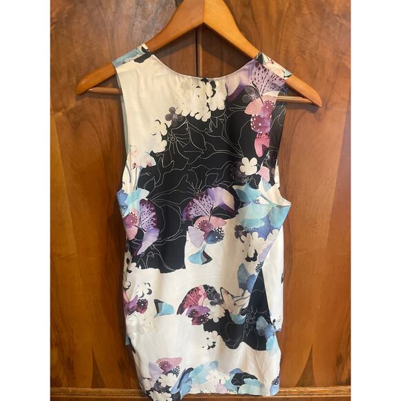 3.1 PHILLIP LIM Printed Silk Blouse Sleeveless Top Size 4 BEAUTIFUL FLORAL - Picture 4 of 6